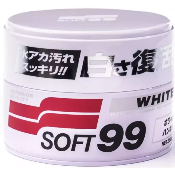 SOFT99 White Soft Wax 350g – wosk samochodowy do jasnych lakierów, połysk i ochrona
