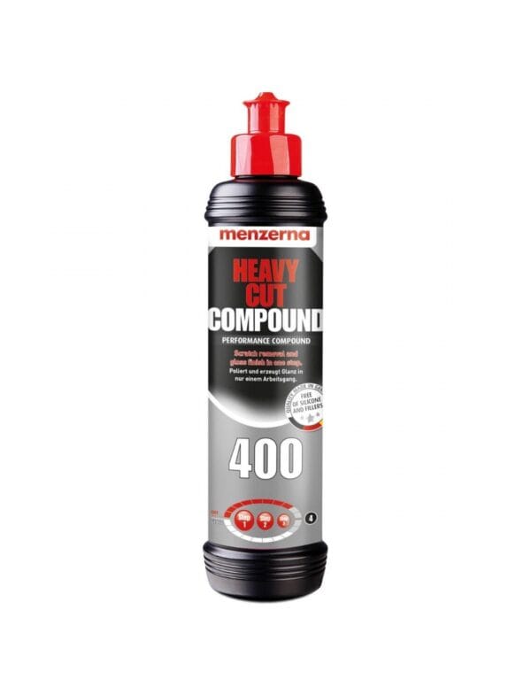 Menzerna Heavy Cut Compound 400 250ml – pasta polerska do usuwania głębokich rys i nadawania połysku w jednym kroku